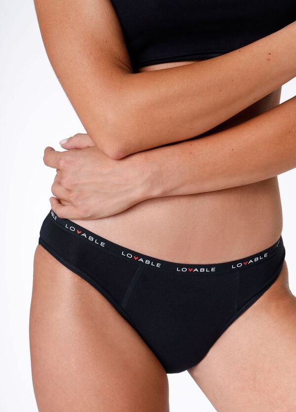 Ovs Slip In Cotone Elasticizzato Nero LOVABLE