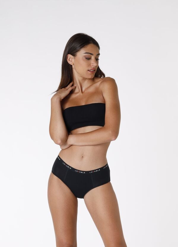 Ovs Slip in cotone elasticizzato nero LOVABLE