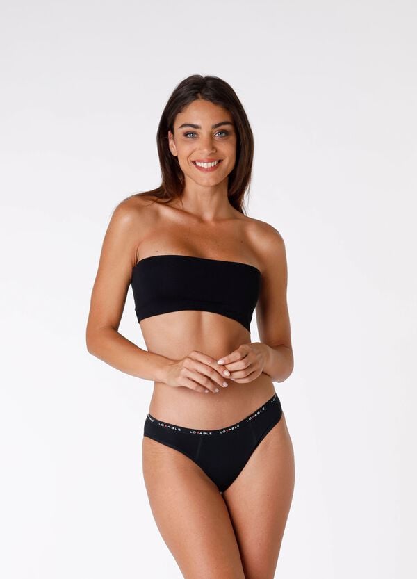 Ovs Slip in cotone elasticizzato nero LOVABLE