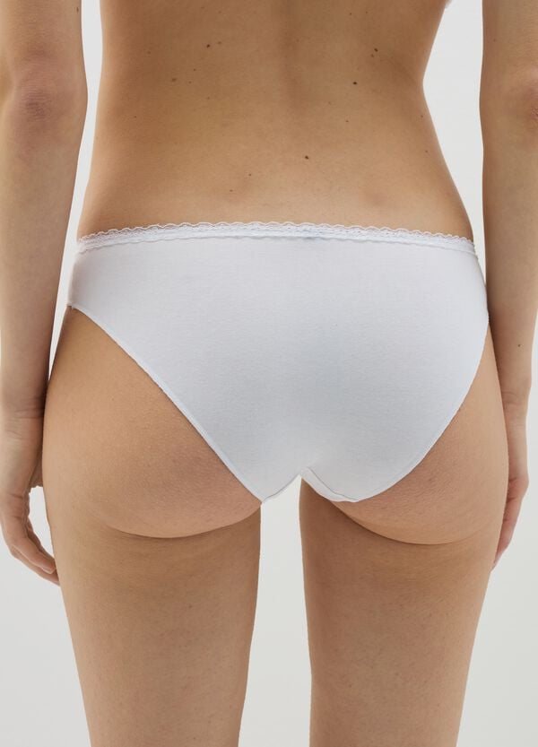 Ovs Slip In Cotone Stretch Con Pizzo