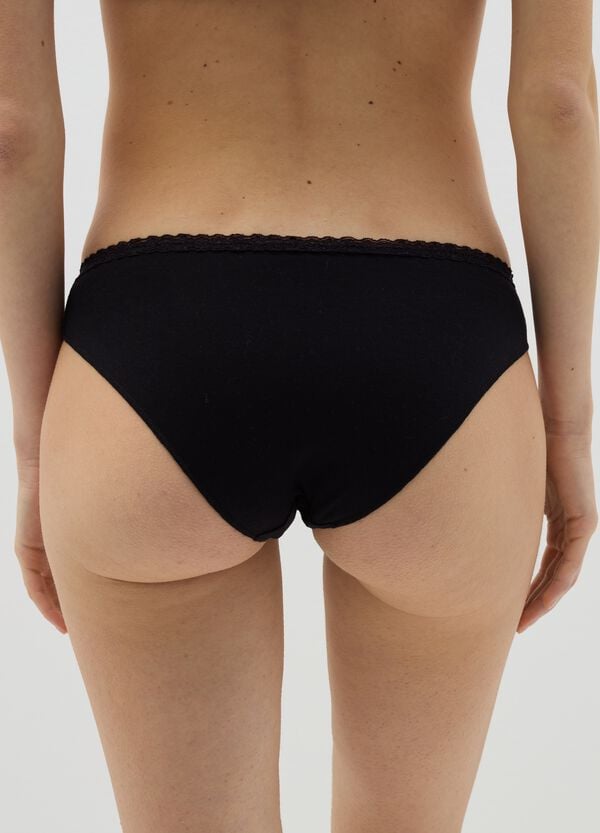 Ovs Slip In Cotone Stretch Con Pizzo