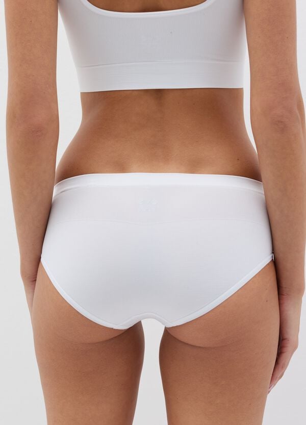 Ovs Slip In Microfibra Bianca Con Elastico