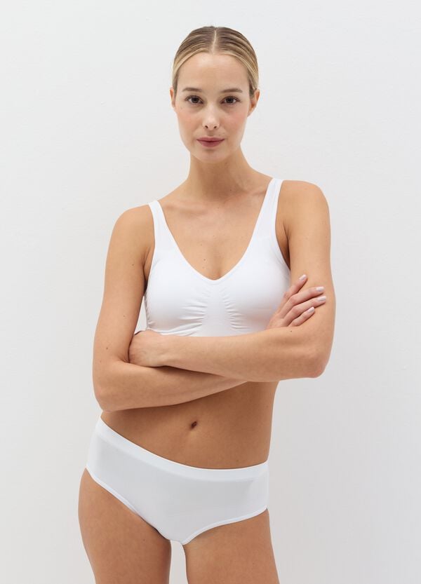 Ovs Slip in microfibra bianca con elastico