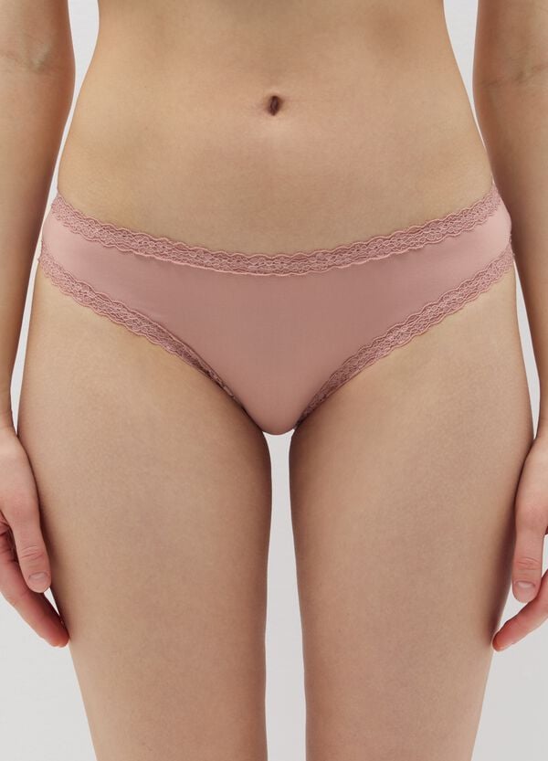 Ovs Slip In Microfibra Con Pizzo