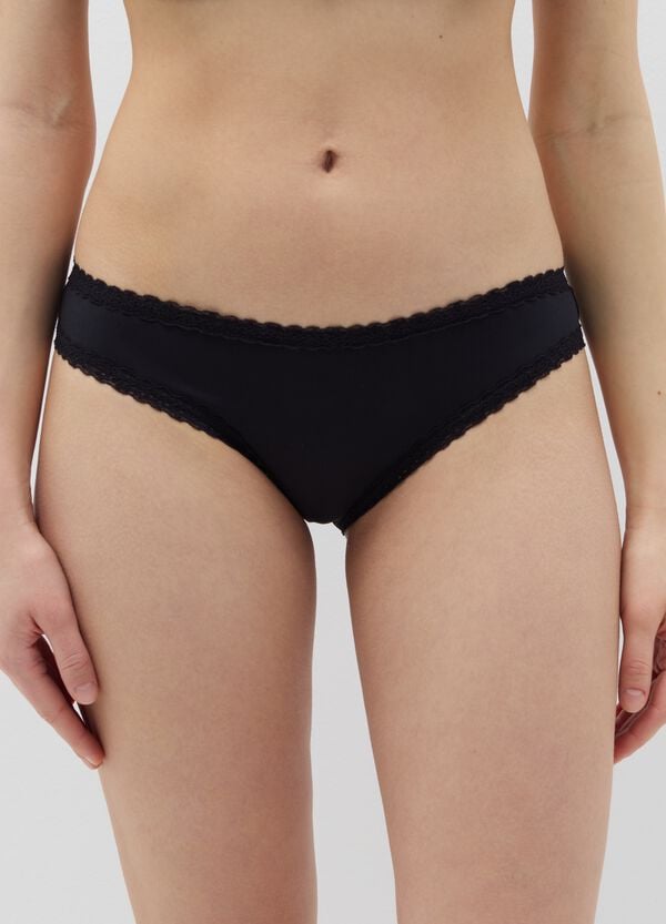 Ovs Slip In Microfibra Con Pizzo