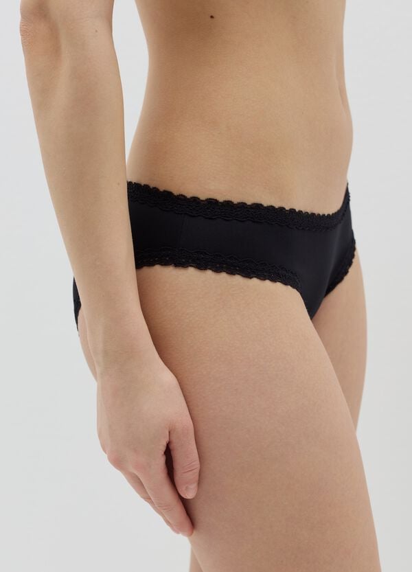 Ovs Slip In Microfibra Con Pizzo