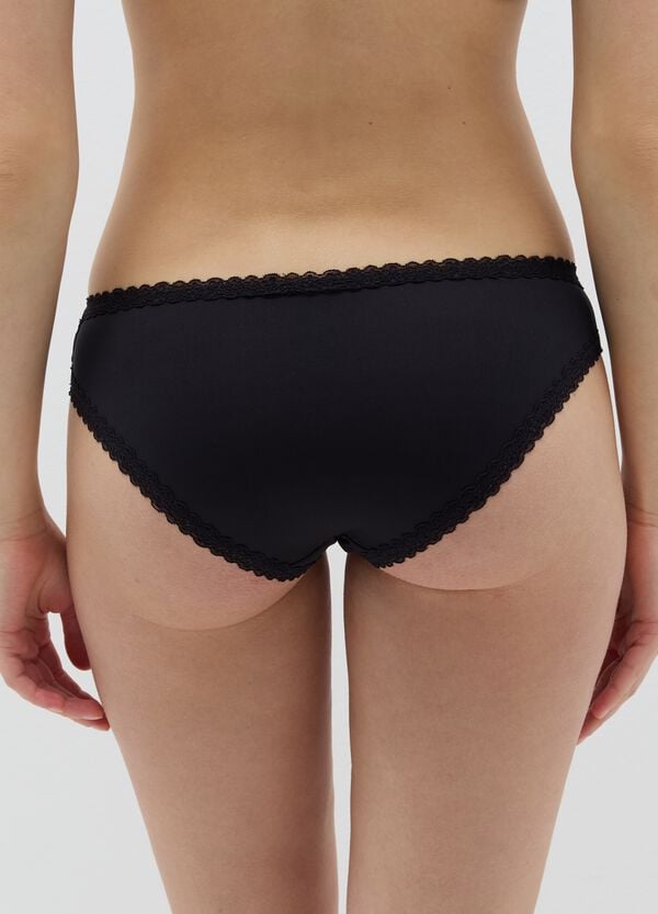 Ovs Slip In Microfibra Con Pizzo