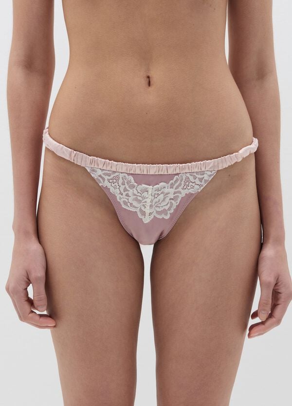 Ovs Slip In Satin Con Pizzo