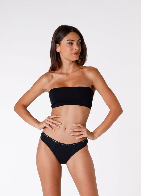 Ovs Slip LOVABLE In Cotone Elasticizzato Nero