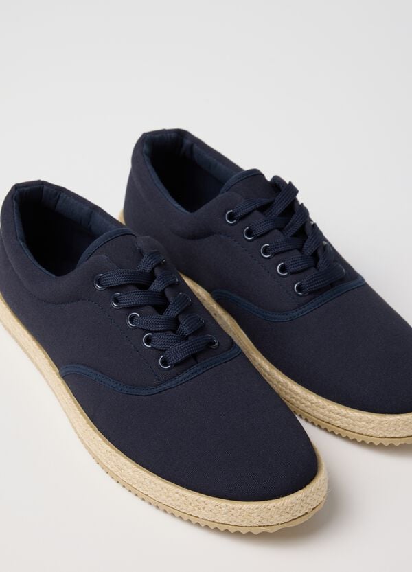 Ovs Sneakers Con Lacci In Cotone Blu