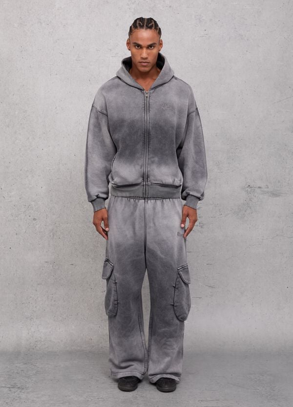 Ovs Sunfaded Cargo Sweatpants Vintage Grey