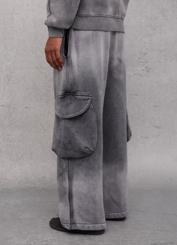 Ovs Sunfaded Cargo Sweatpants Vintage Grey