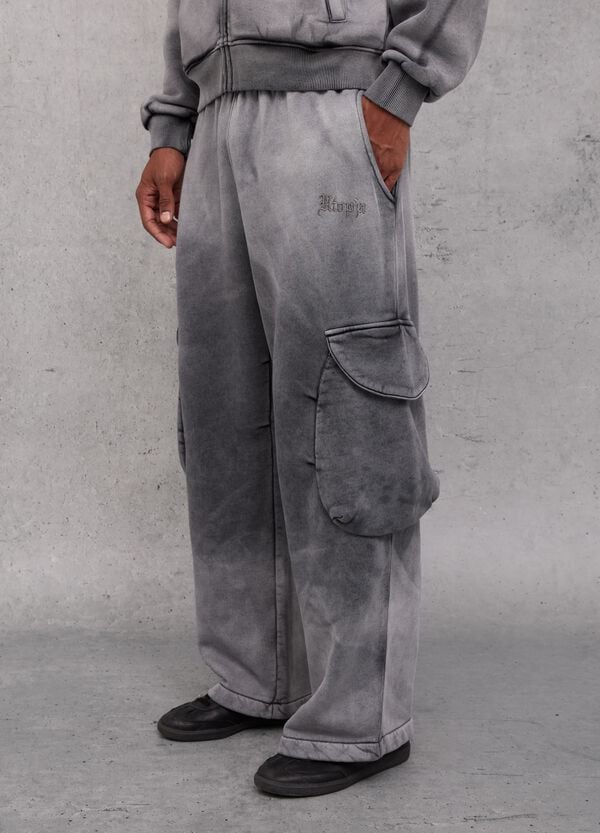 Ovs Sunfaded Cargo Sweatpants Vintage Grey