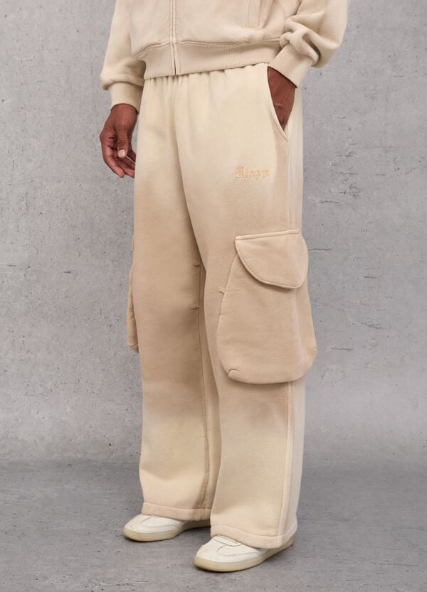 Ovs Sunfaded Cargo Sweatpants Vintage Sand