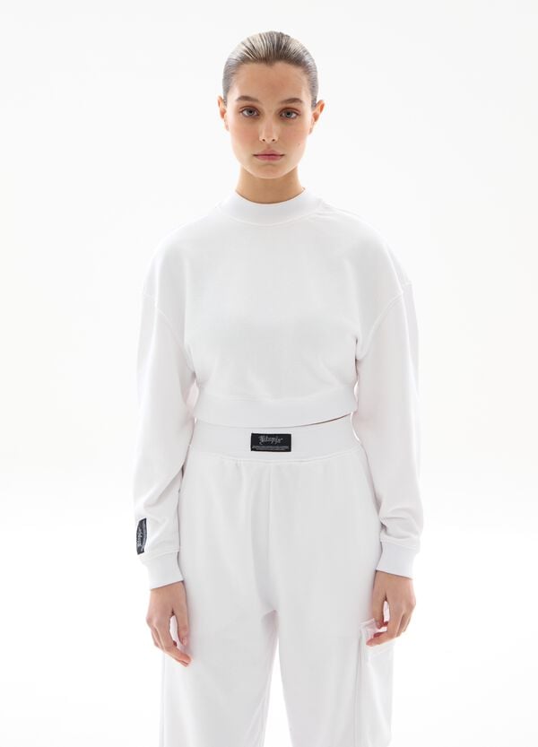 Ovs Sweatshirt Crop White