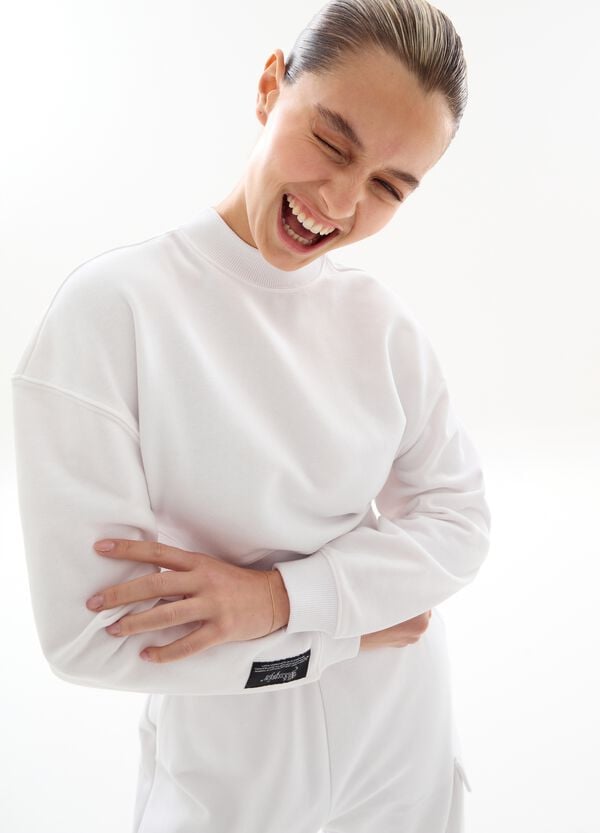 Ovs Sweatshirt Crop White