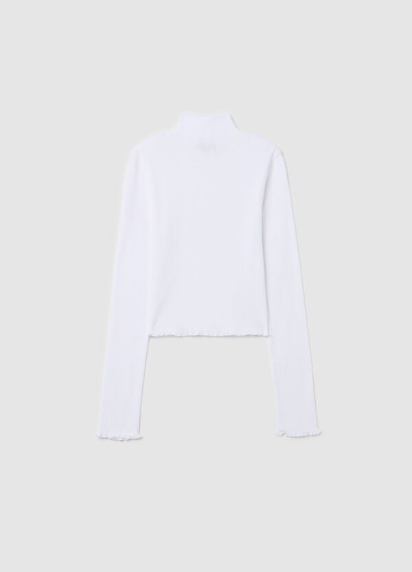 Ovs T-shirt A Costine Con Collo Alto