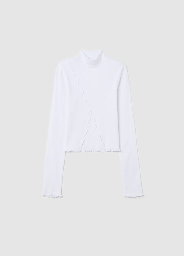 Ovs T-shirt a costine con collo alto