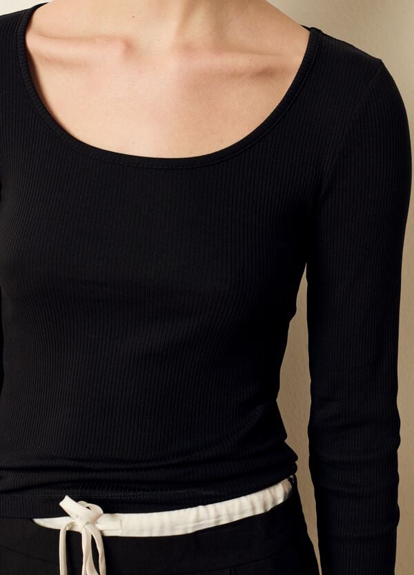 Ovs T-shirt A Costine Con Maniche Lunghe