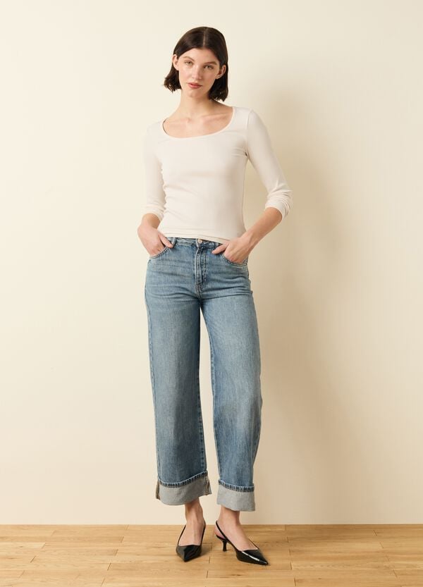 Ovs T-shirt A Costine Con Maniche Lunghe