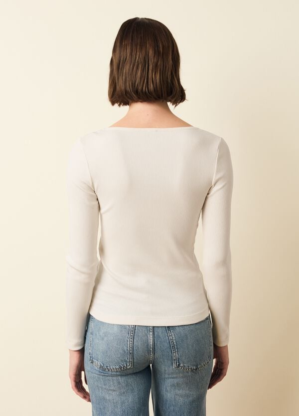 Ovs T-shirt A Costine Con Maniche Lunghe