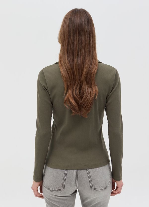 Ovs T-shirt A Costine Con Scollo A Polo