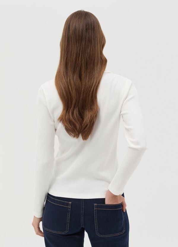 Ovs T-shirt A Costine Con Scollo A Polo