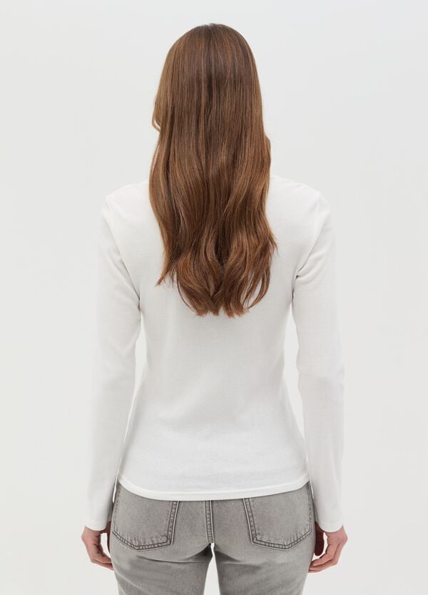 Ovs T-shirt A Costine Con Scollo Serafino