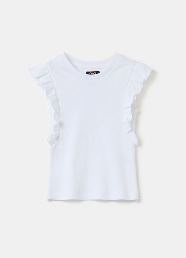 Ovs T-shirt a costine con volant