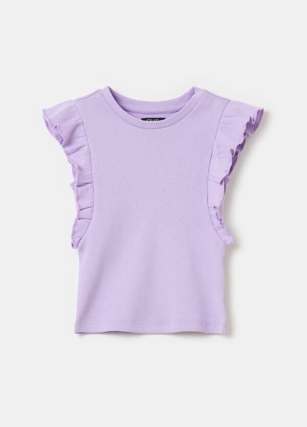 Ovs T-shirt a costine con volant