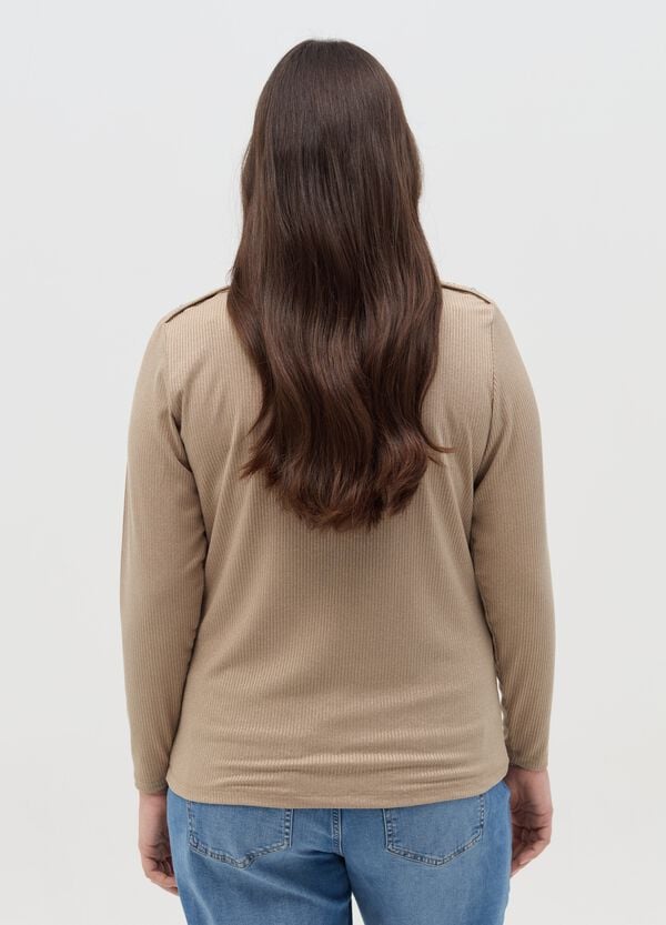 Ovs T-shirt A Costine In Lurex Curvy