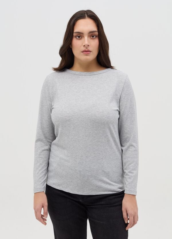 Ovs T-shirt a costine in lurex Curvy