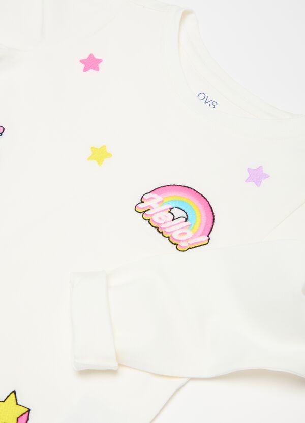 Ovs T-shirt A Maniche Lunghe Con Ricami