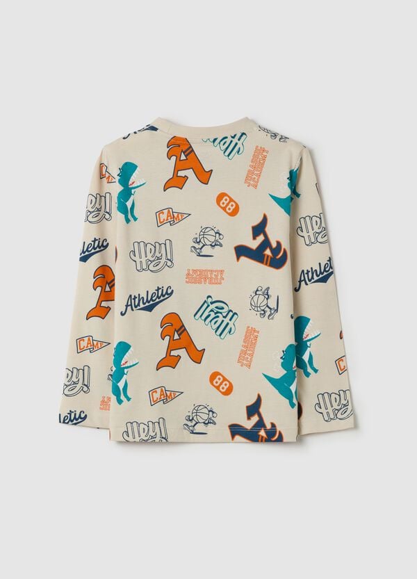 Ovs T-shirt A Maniche Lunghe Con Stampa All-over