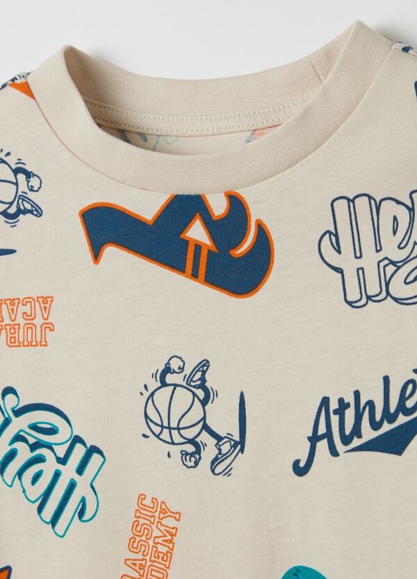 Ovs T-shirt A Maniche Lunghe Con Stampa All-over