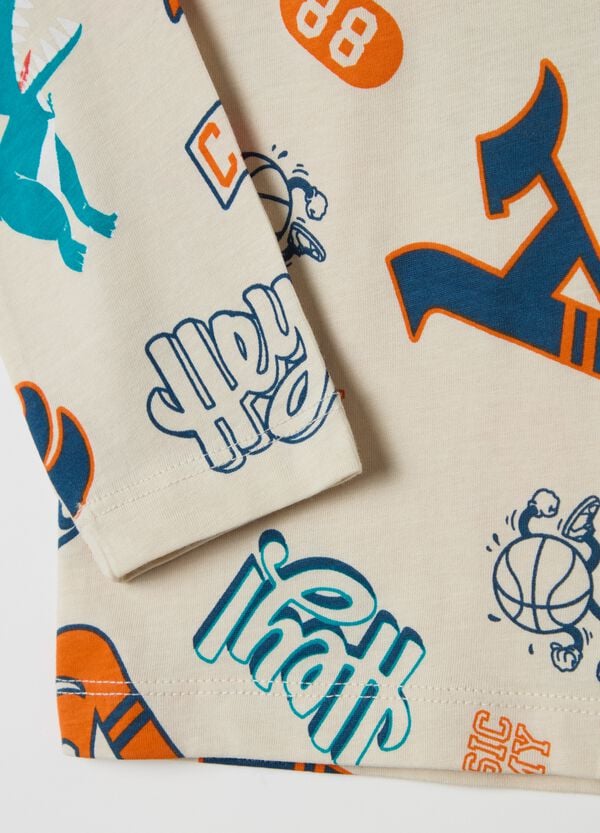 Ovs T-shirt A Maniche Lunghe Con Stampa All-over