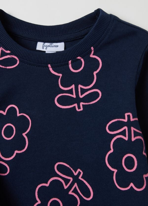 Ovs T-shirt A Maniche Lunghe Con Stampa Fiori