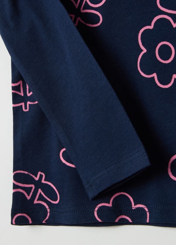 Ovs T-shirt A Maniche Lunghe Con Stampa Fiori