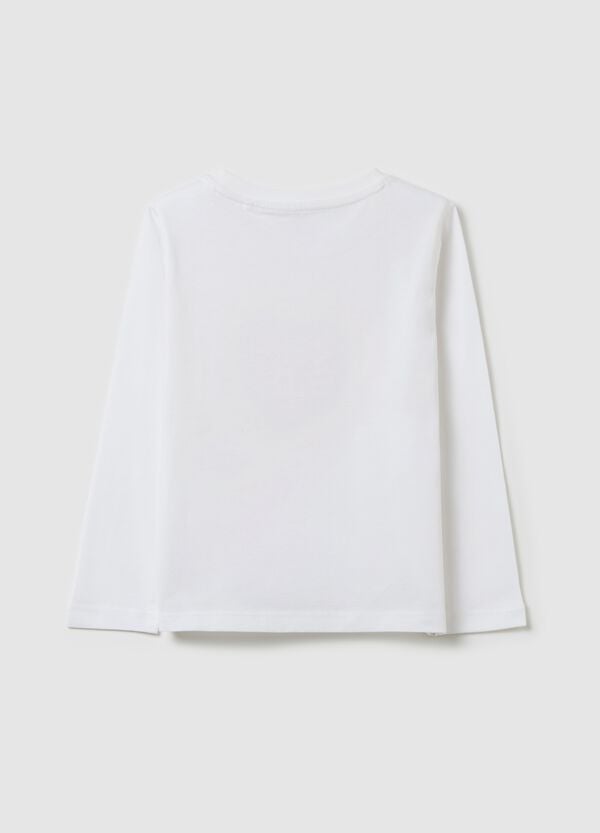 Ovs T-shirt A Maniche Lunghe Con Stampa Glitterata