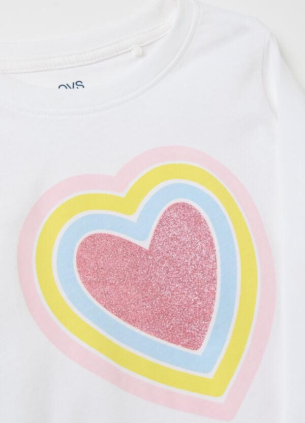 Ovs T-shirt A Maniche Lunghe Con Stampa Glitterata