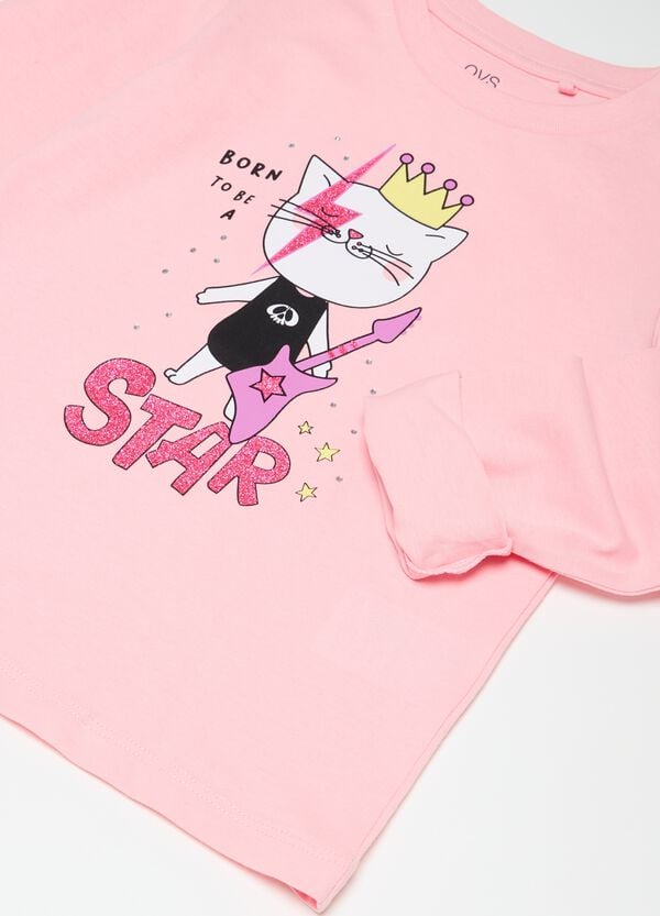 Ovs T-shirt A Maniche Lunghe Con Stampa