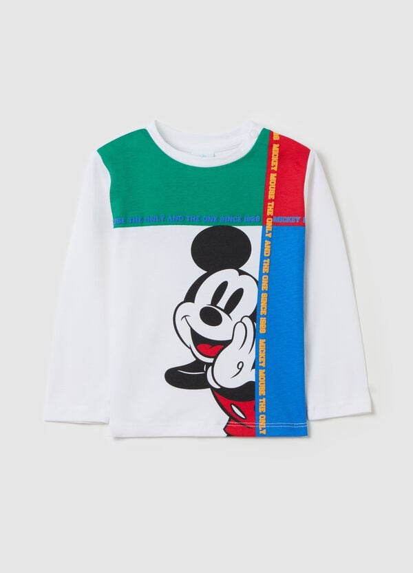 Ovs T-shirt a maniche lunghe con stampa Topolino
