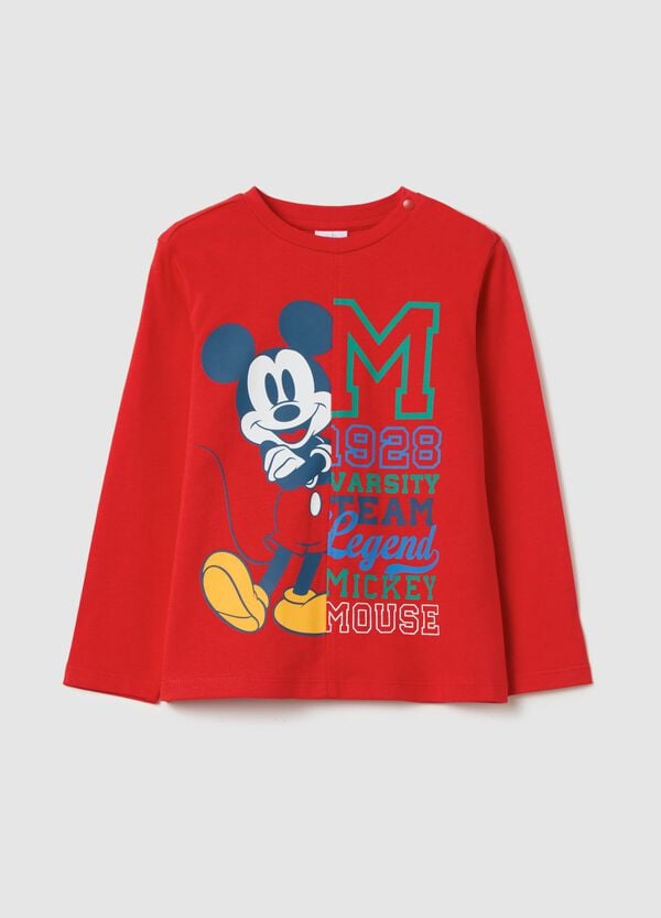 Ovs T-shirt a maniche lunghe con stampa Topolino