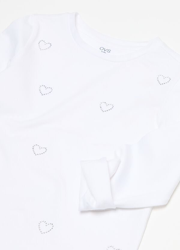 Ovs T-shirt A Maniche Lunghe Con Strass