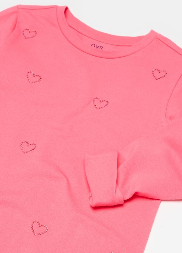 Ovs T-shirt A Maniche Lunghe Con Strass