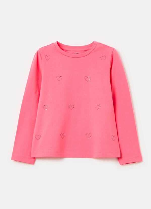 Ovs T-shirt a maniche lunghe con strass