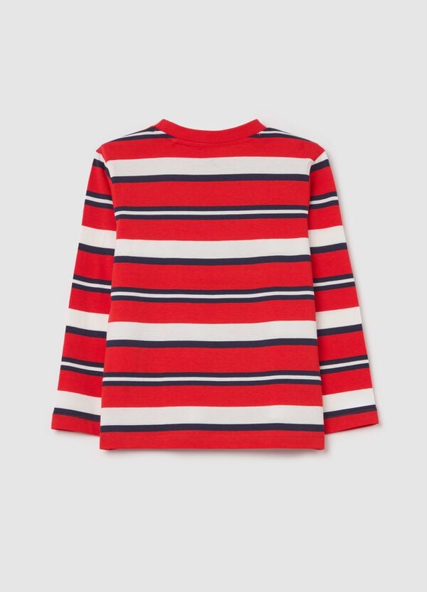 Ovs T-shirt A Maniche Lunghe In Cotone A Righe