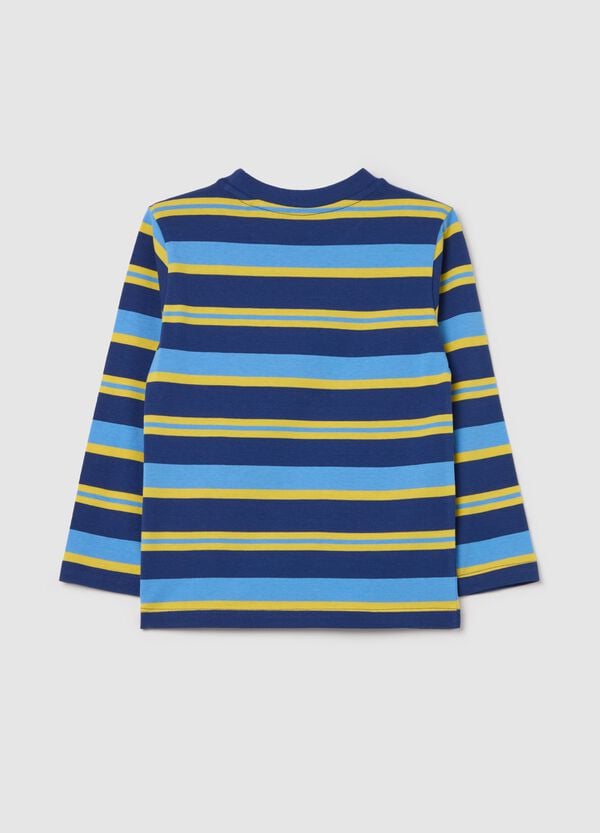 Ovs T-shirt A Maniche Lunghe In Cotone A Righe