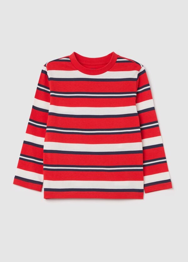 Ovs T-shirt a maniche lunghe in cotone a righe