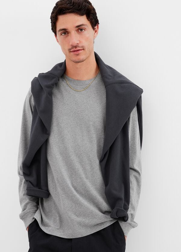 Ovs T-shirt a maniche lunghe in cotone bio
